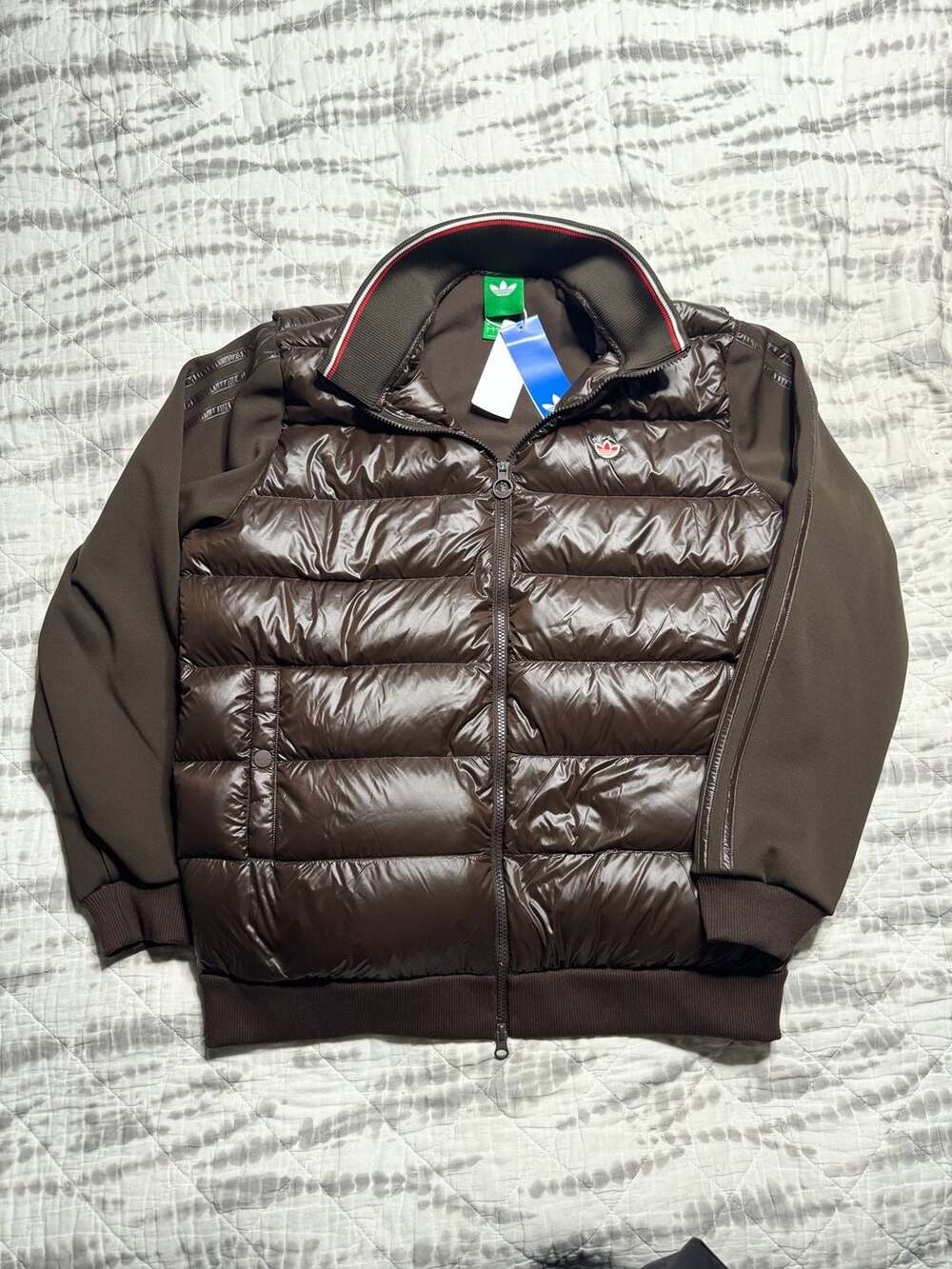 Adidas Originals Down Jacket Dark Brown Mens Size Large JN9727 $280